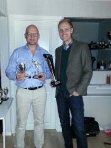 Gudfinnur Kleveland og Ole Kristian Ensrud- Skraastad, henholdsvis årets golfer og klubbmester.